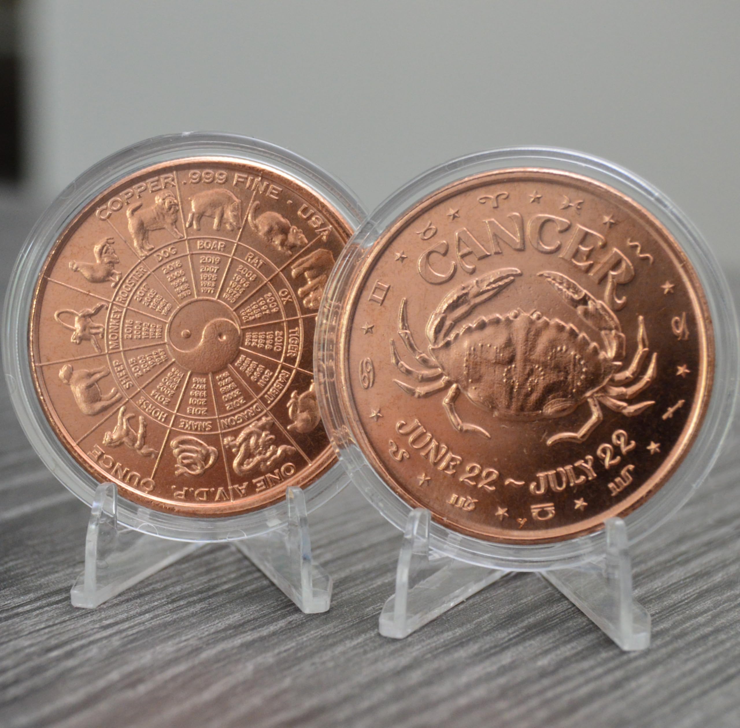 Amazon.com: Cancer Crab Token: 1 oz Pure Copper Challenge Coin in